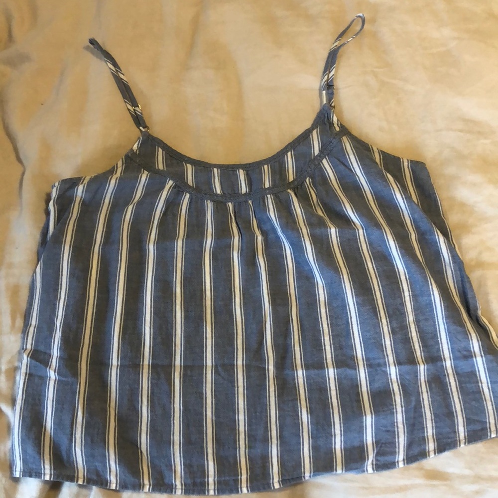 Abercrombie & Fitch Blue and White Stripe Cami